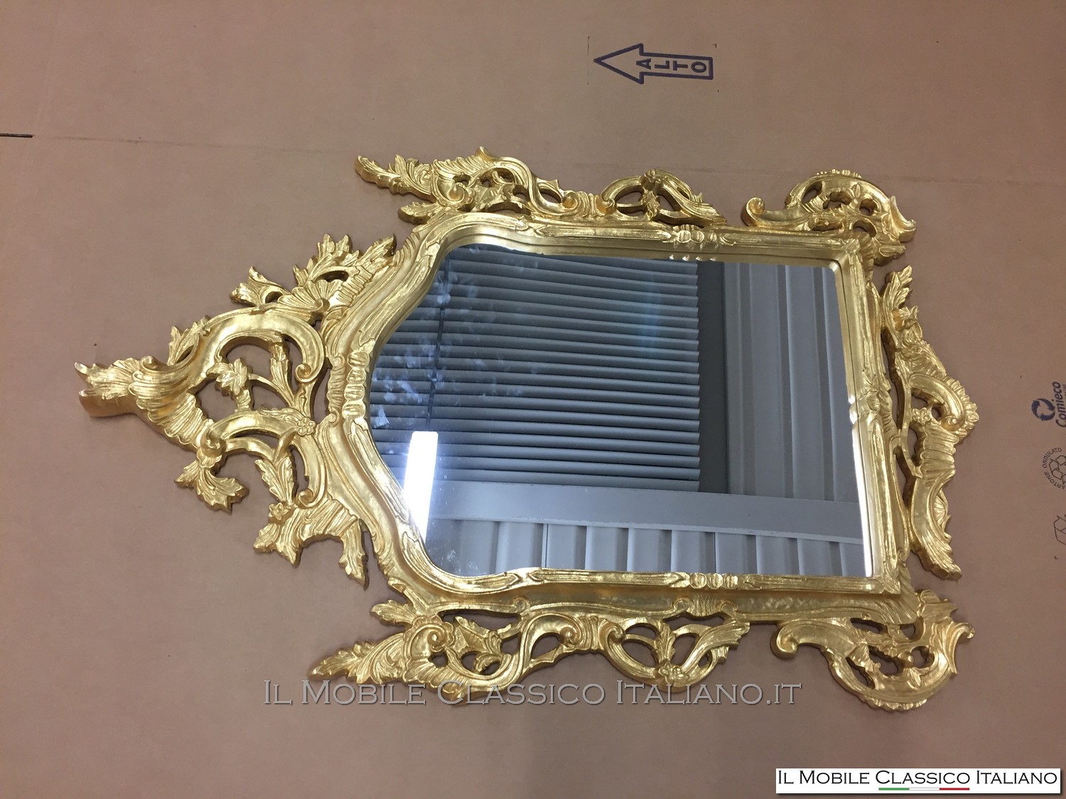 specchiera barocca rettangolare personalizzata